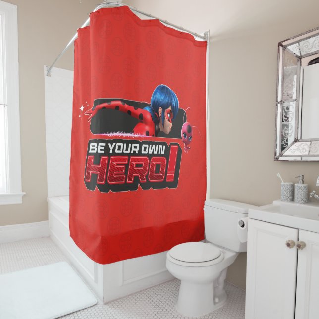 Rideaux De Douche Ladybug et Tikki | Soyez Votre Propre Héros ! (En situation)