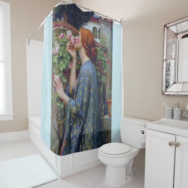 Rideaux De Douche L'âme du Rose, John William Waterhouse (En situation)