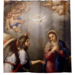 Rideaux De Douche L'Annonciation Murillo De La Bienheureuse Vierge A
