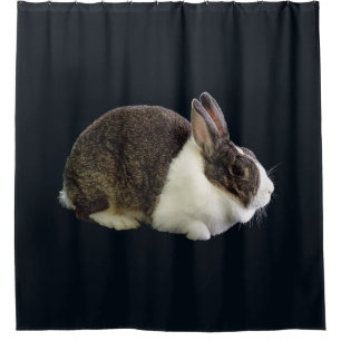Rideaux De Douche Lapin néerlandais Brown et blanc