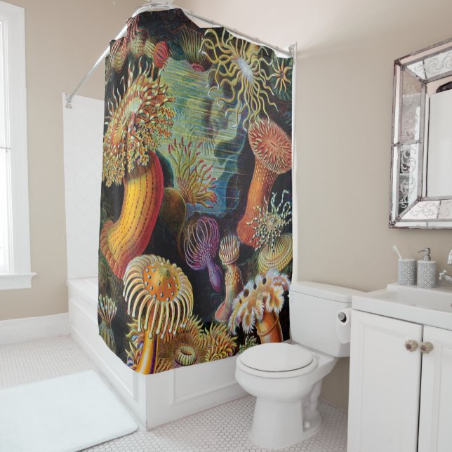 Rideaux De Douche L'art de la nature par Ernst Haeckel (En situation)