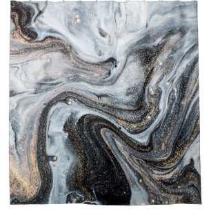 Rideaux De Douche L'art de luxe à l'orientale. Tourbillon d'or, arti