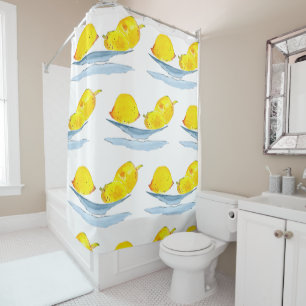 Rideaux De Douche L'art fruitier aux citrons jaunes