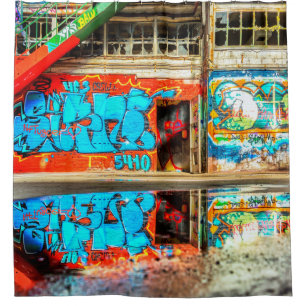 Rideaux De Douche L'art urbain de graffiti a perdu la douche