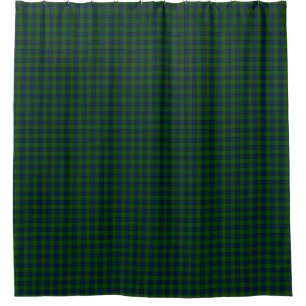 Rideaux De Douche Lauder tartan bleu vert plaid