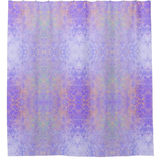 Rideaux De Douche Lavande psychédélique Purple Neon Pastel Abstrait (Devant)