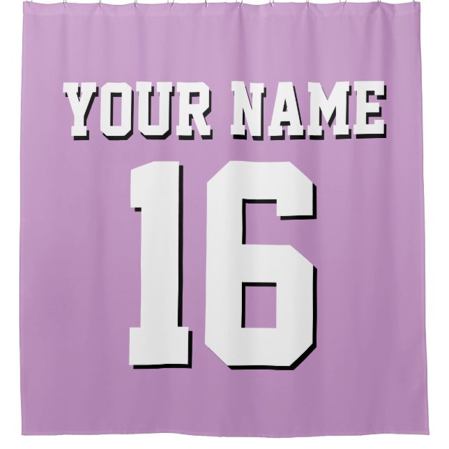 Rideaux De Douche Lavande violet blanc Sports Jersey Équipe Jersey (Devant)