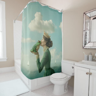 Rideaux De Douche Le baiser du prince de la grenouille