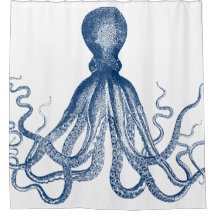 Le bleu vintage surdimensionné de poulpe