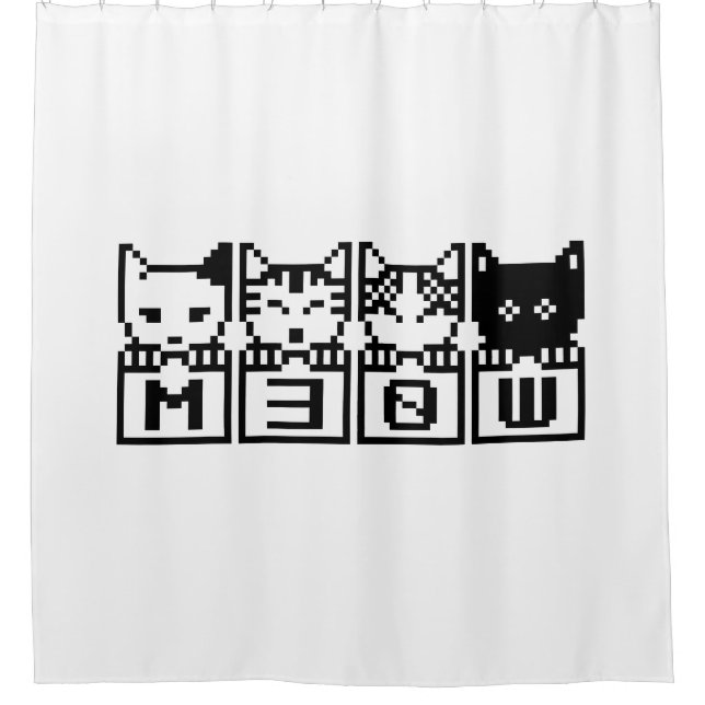 RIDEAUX DE DOUCHE LE CHATS M30W 8 BITS (Devant)