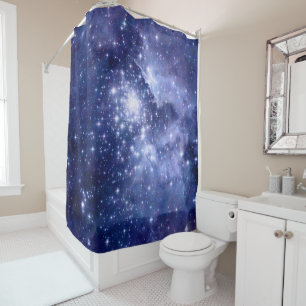 Rideaux De Douche Le cobalt rêve l'univers de l'espace de galaxies