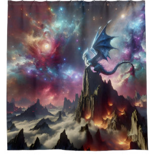 Rideaux De Douche Le dragon et les étoiles