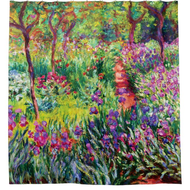 Rideaux De Douche Le jardin d'Iris à Giverny par Claude Monet (Devant)