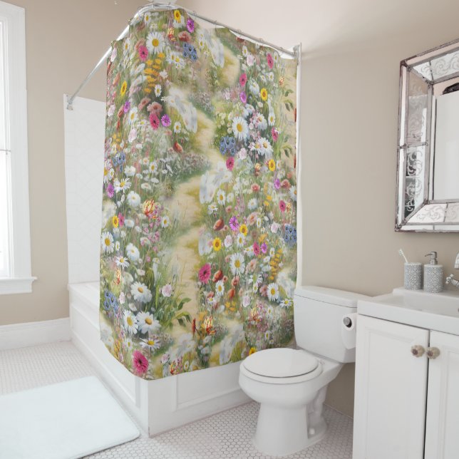 Rideaux De Douche le langage des fleurs (En situation)