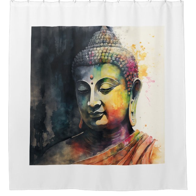 Rideaux De Douche Le Maître Zen Bouddha (Devant)