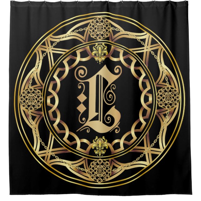 Rideaux De Douche Le monogramme L changement brusque de (Devant)