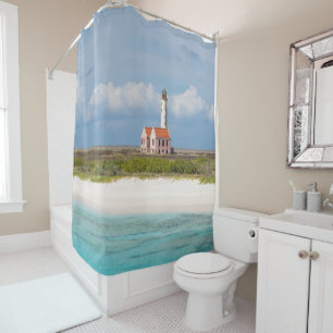 Rideaux De Douche Le phare rose de Klein Curacao 1