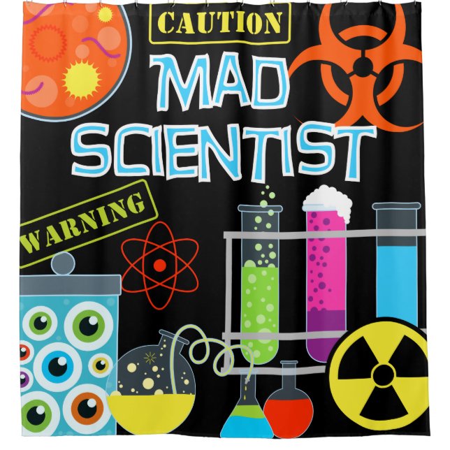 Rideaux De Douche Le scientifique fou de laboratoire de la Science (Devant)