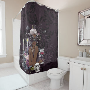 Rideaux De Douche Le Vampiress Moody Gothic Vampy Glam Dark Skin