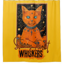 Lecteur de tarot de chat cosmique | Art de chat or