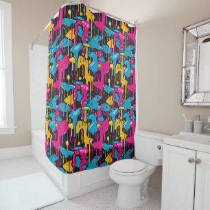 Rideaux De Douche Lecteurs de peinture Abstraits colorés (1)