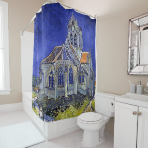 Rideaux De Douche L'église d'Auvers, Van Gogh