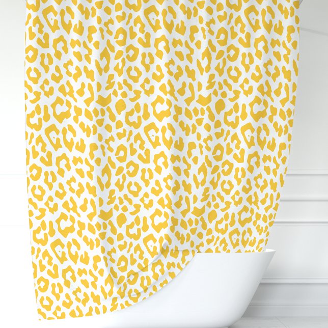 Rideaux De Douche Leopard jaune et blanc (Créateur téléchargé)