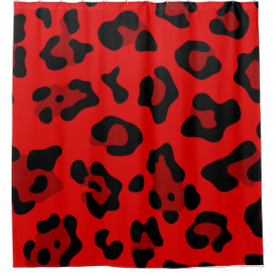 Rideaux De Douche léopard rouge