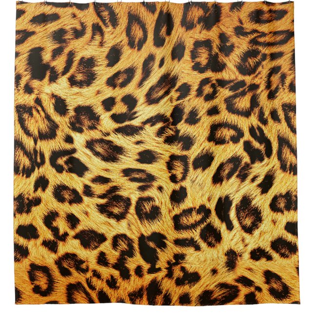 Rideaux De Douche Leopard tendance : Motif de design de peau. (Devant)