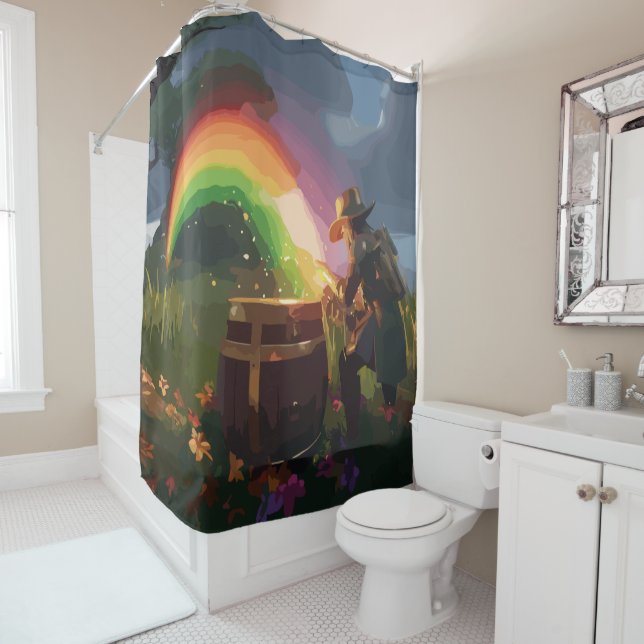 Rideaux De Douche Leprechaun Hideaway (En situation)