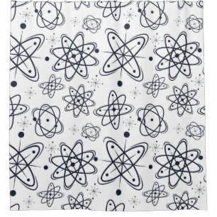 Rideaux De Douche L'ère atomique : Motifs modernes du milieu du sièc