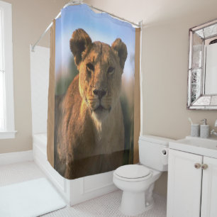 Rideaux De Douche Les amateurs de lionnes Jungle