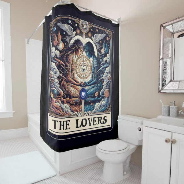 Rideaux De Douche LES AMOUREUX Tarot Céleste Homme & Femme Âmes (En situation)