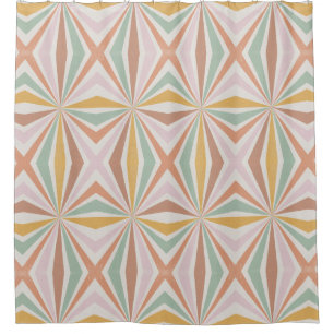 Rideaux De Douche Les années 70 rétro Vintage Hippy Psychedelic Mint