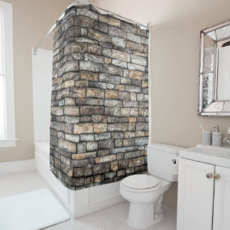 Rideaux De Douche Les dalles de pierre en granit gris beige