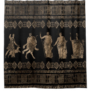 Rideaux De Douche Les divinités grecques et l'ornement de Meander