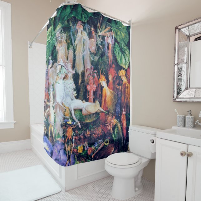 Rideaux De Douche Les funérailles de la fée, John Anster Fitzgerald (En situation)