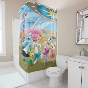 Rideaux De Douche Les Jetsons   Family Dance Party