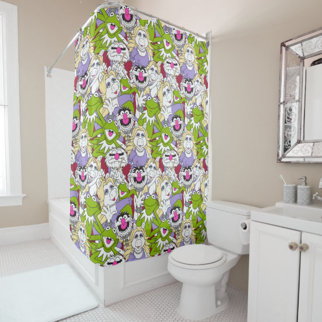 Rideaux De Douche Les Muppets| Motif surdimensionné (En situation)