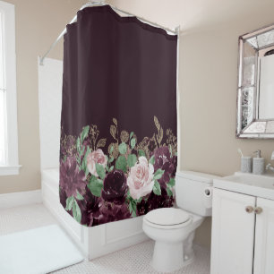 Rideaux De Douche Les passions de Moody Shimmer, Rose de vin viole
