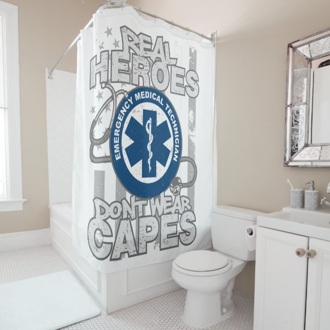 Rideaux De Douche Les vrais héros d'EMT ne portent pas des caps (En situation)