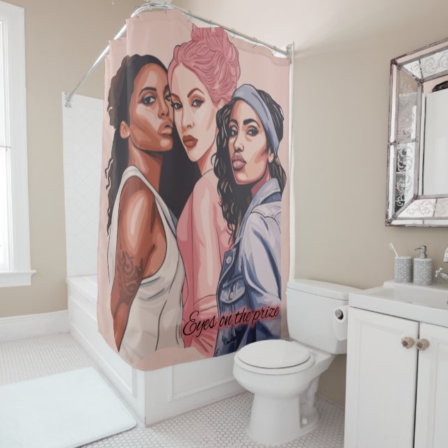 Rideaux De Douche Les yeux sur le prix (En situation)