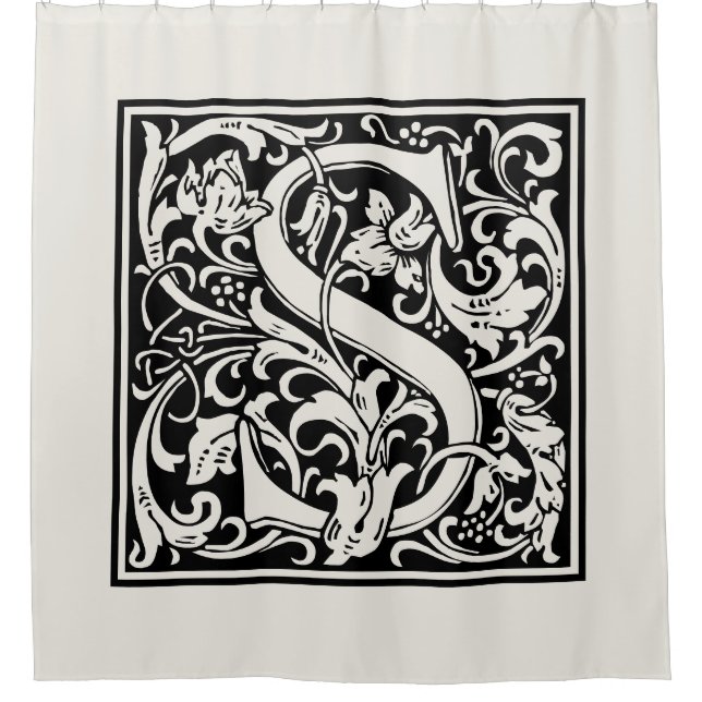 Rideaux De Douche LETTRE MONOMOGRAPHIQUE William Morris Floral S (Devant)