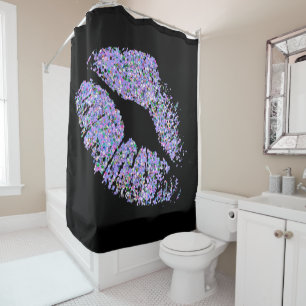 Rideaux De Douche Lèvres de Parties scintillant multicouleur Grit #5
