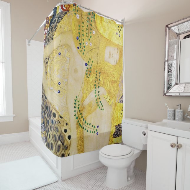 Rideaux De Douche L'Hydra, Gustav Klimt (En situation)