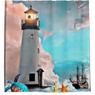 Rideaux De Douche lighthouse