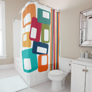 Rideaux De Douche Lignes et rectangles 
