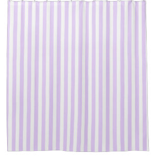 Rideaux De Douche Lilac violet et blanc bonbons rayures