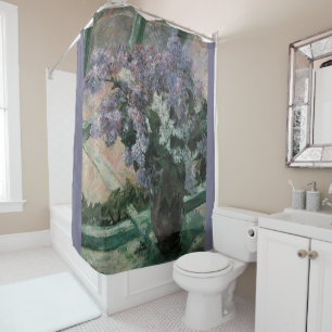 Rideaux De Douche Lilas dans une fenêtre par Mary Cassatt, Art ancie