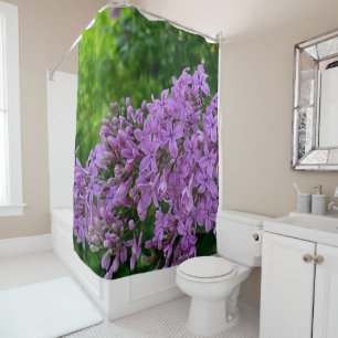 Rideaux De Douche Lilas violet romantique élégant violet photo flora